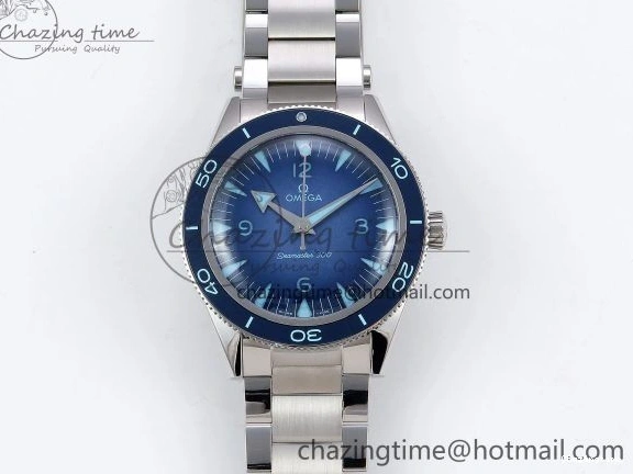 0101 Seamaster 300 Heritage VSF 1:1 Best Edition Blue Dial on SS Bracelet A8912 Super Clone Packable 7716